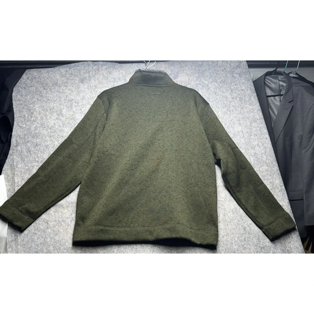 Victory Sportswear Fleece Pullover Mens XXL Olive Quarter Zip Long‎ Sleeve